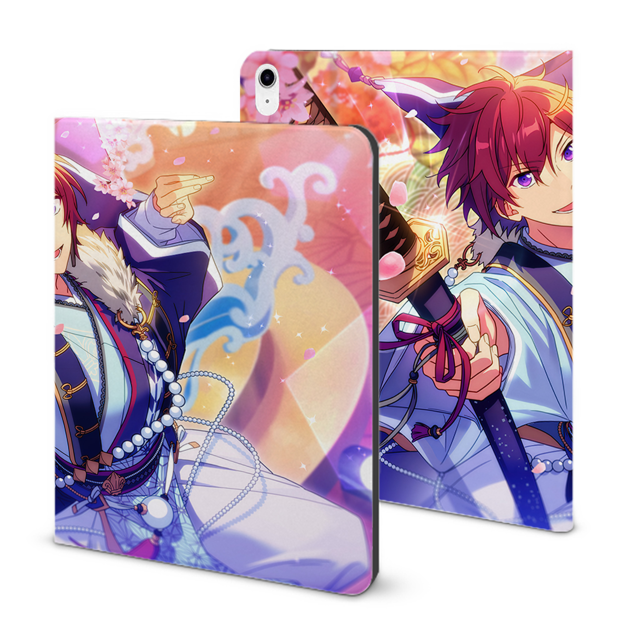 （画像用） あんさんぶるスターズ! Ensemble Stars IPad ケース ブック型 PUレザー TPU 耐衝撃 軽量 薄型 ペン収納なし 全面保護 IPad 各モデル対応